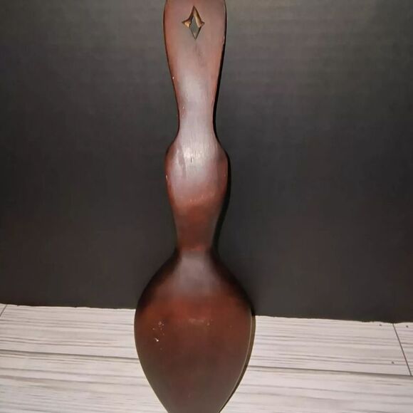 Handcarved Wood Vintage Spoon Wall Hanging Home Decor Tiki Man Face 12”in - Picture 6 of 8